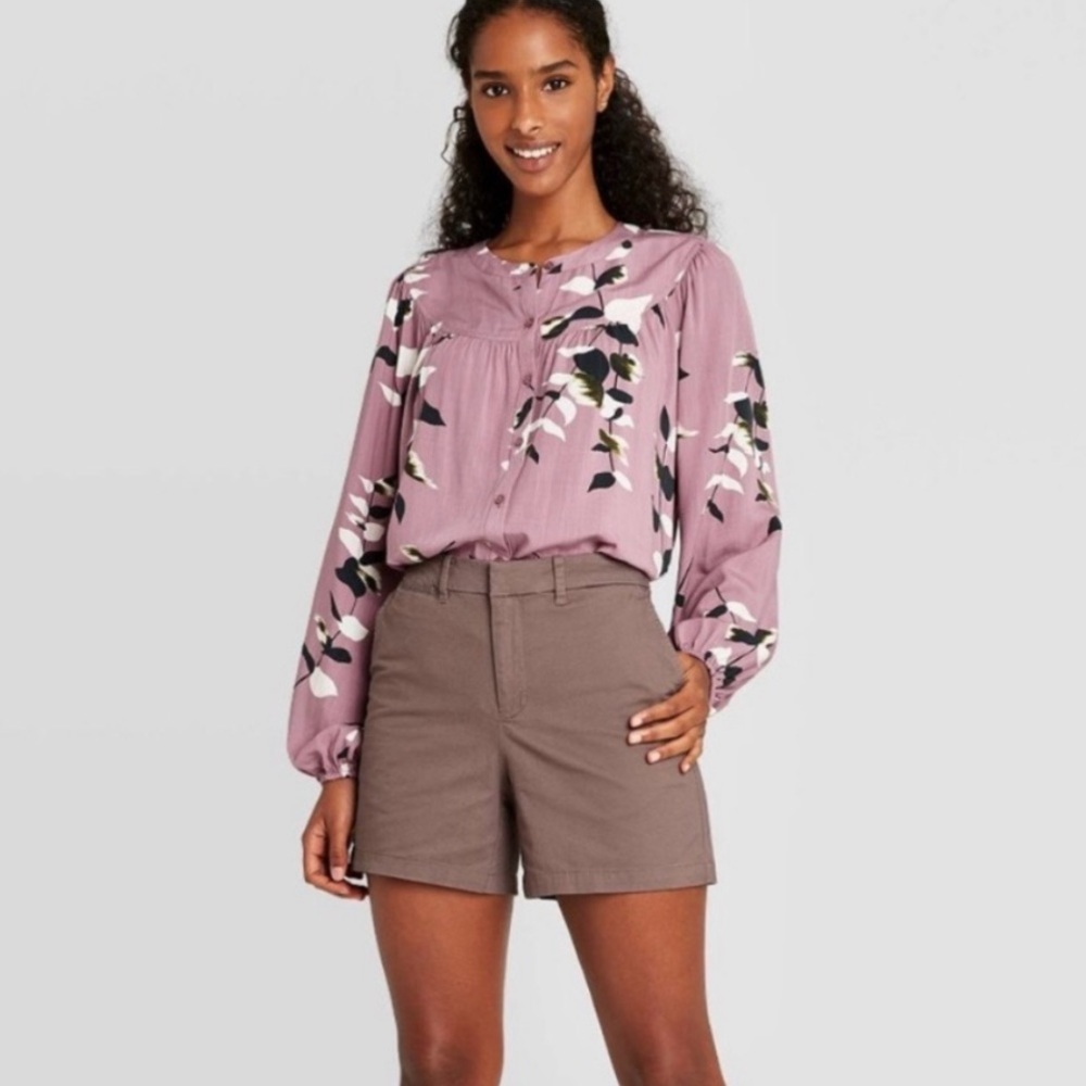 A new day dark purple chino shorts